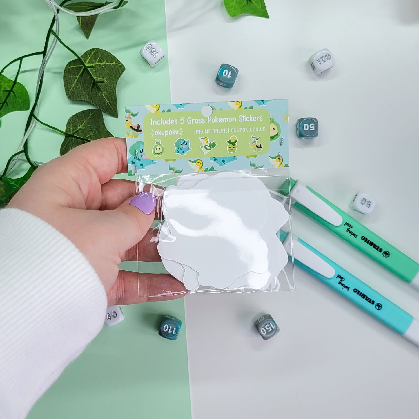 Grass Type Pokemon Sticker Pack