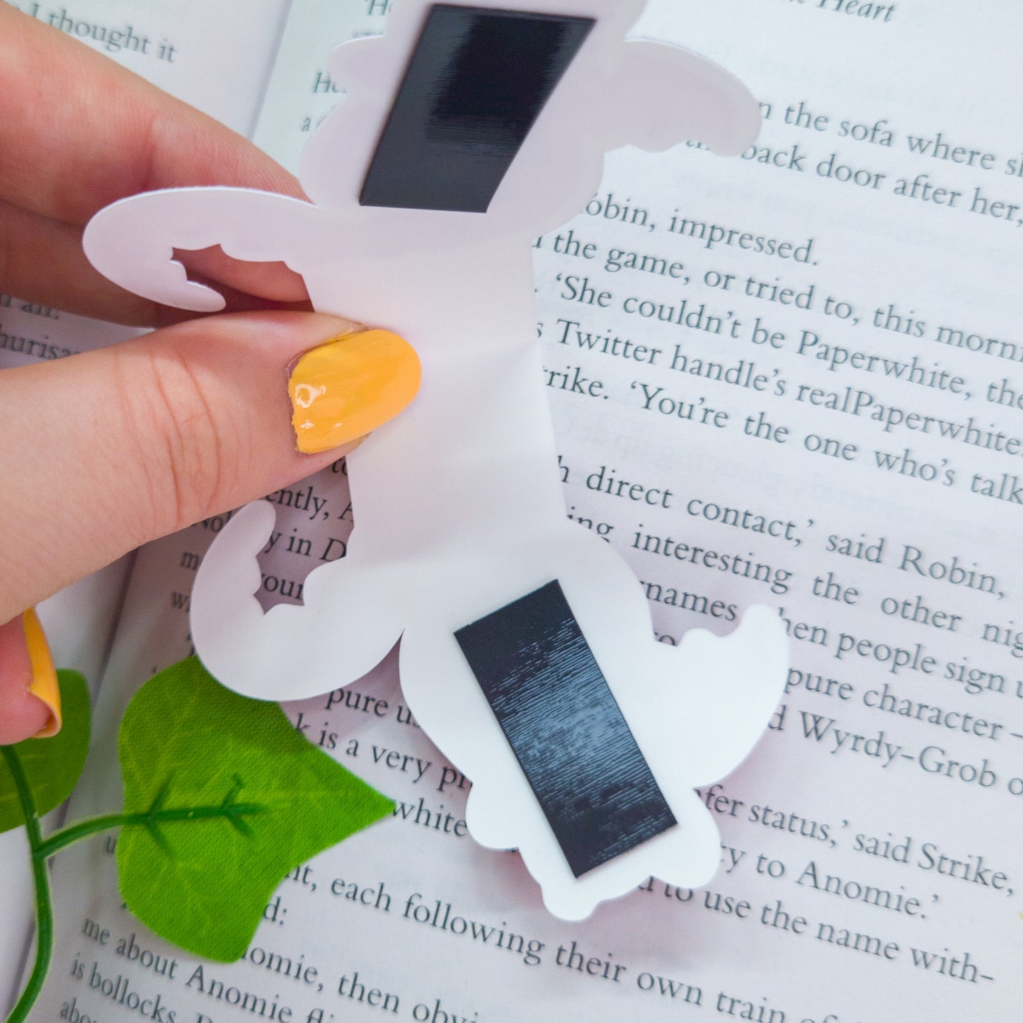 cute purple dragon magnetic bookmark