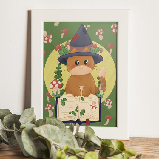 Witch Cat Art Print