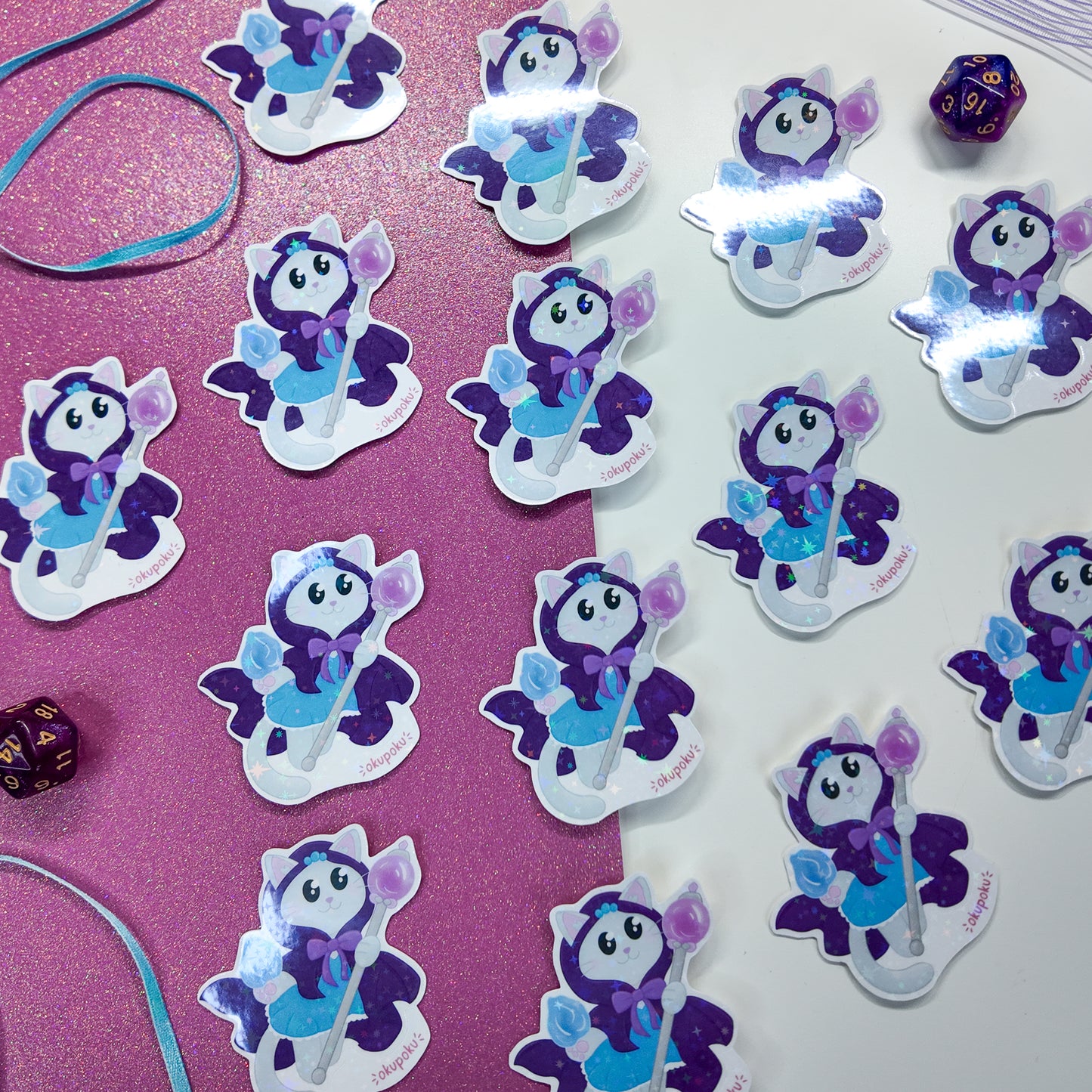 Mage Kitty, Magical Cat, D&D Planner Sticker