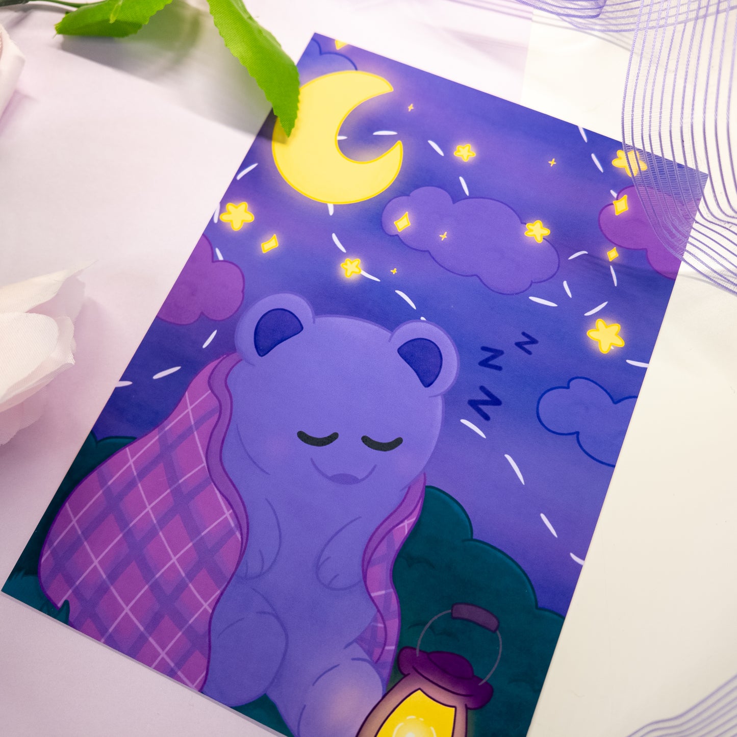 Sleepy Bear Art Print