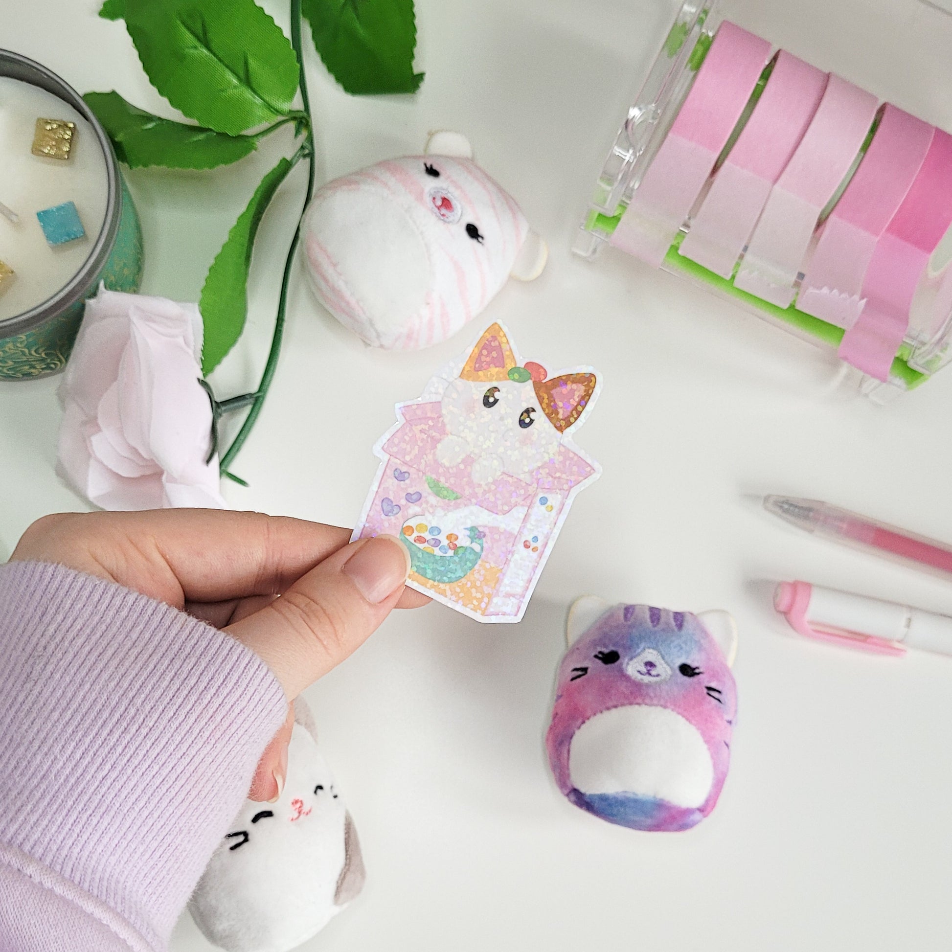 Cute cats stickers doing silly things