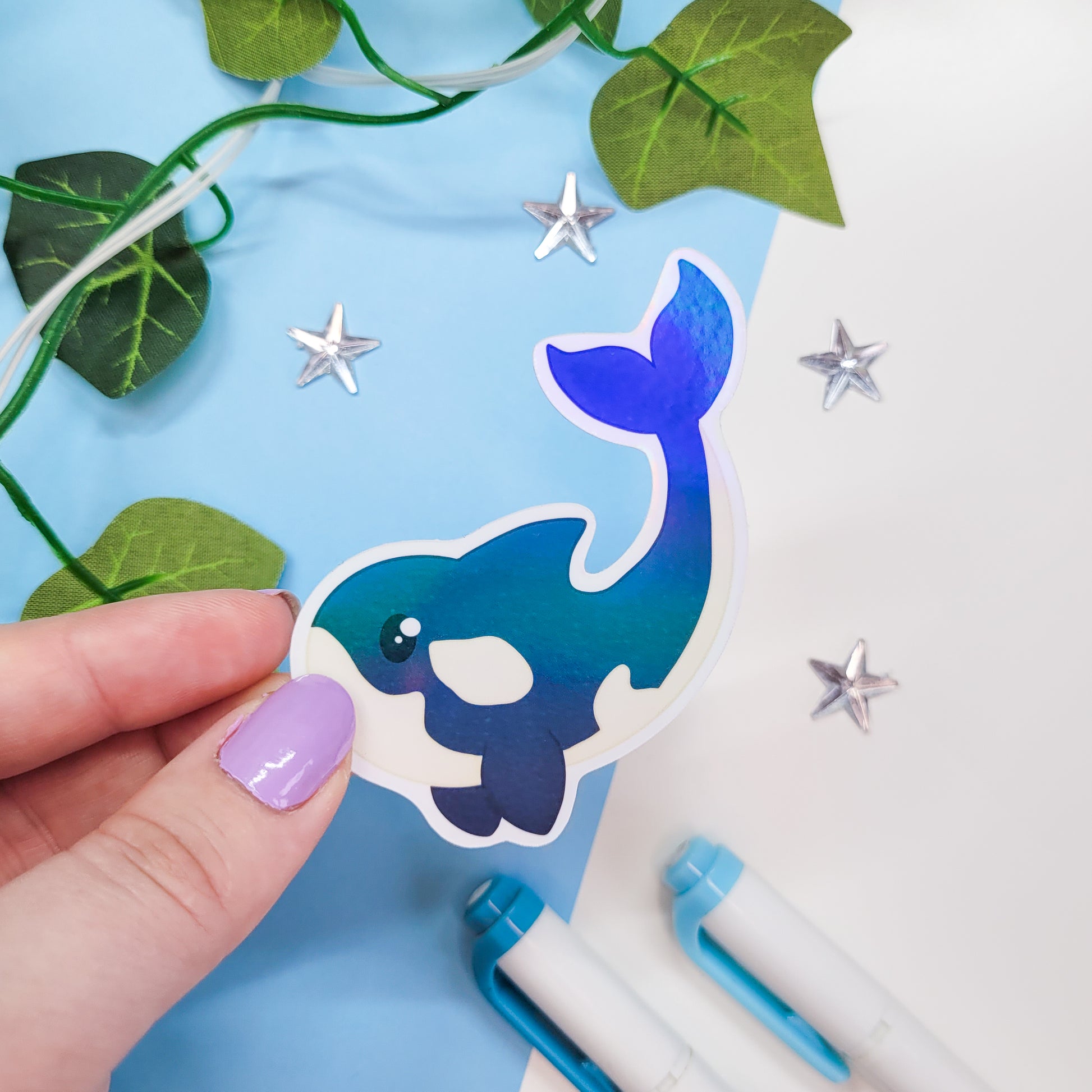 Cute underwater themed stickers features 5 stickers