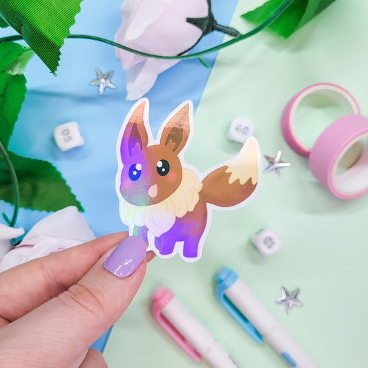 Eeveelutions pack one stickers, Featurs 5 pokemon stickers including eevee, Vaporeon, Jolteon, Flareon, Espeon