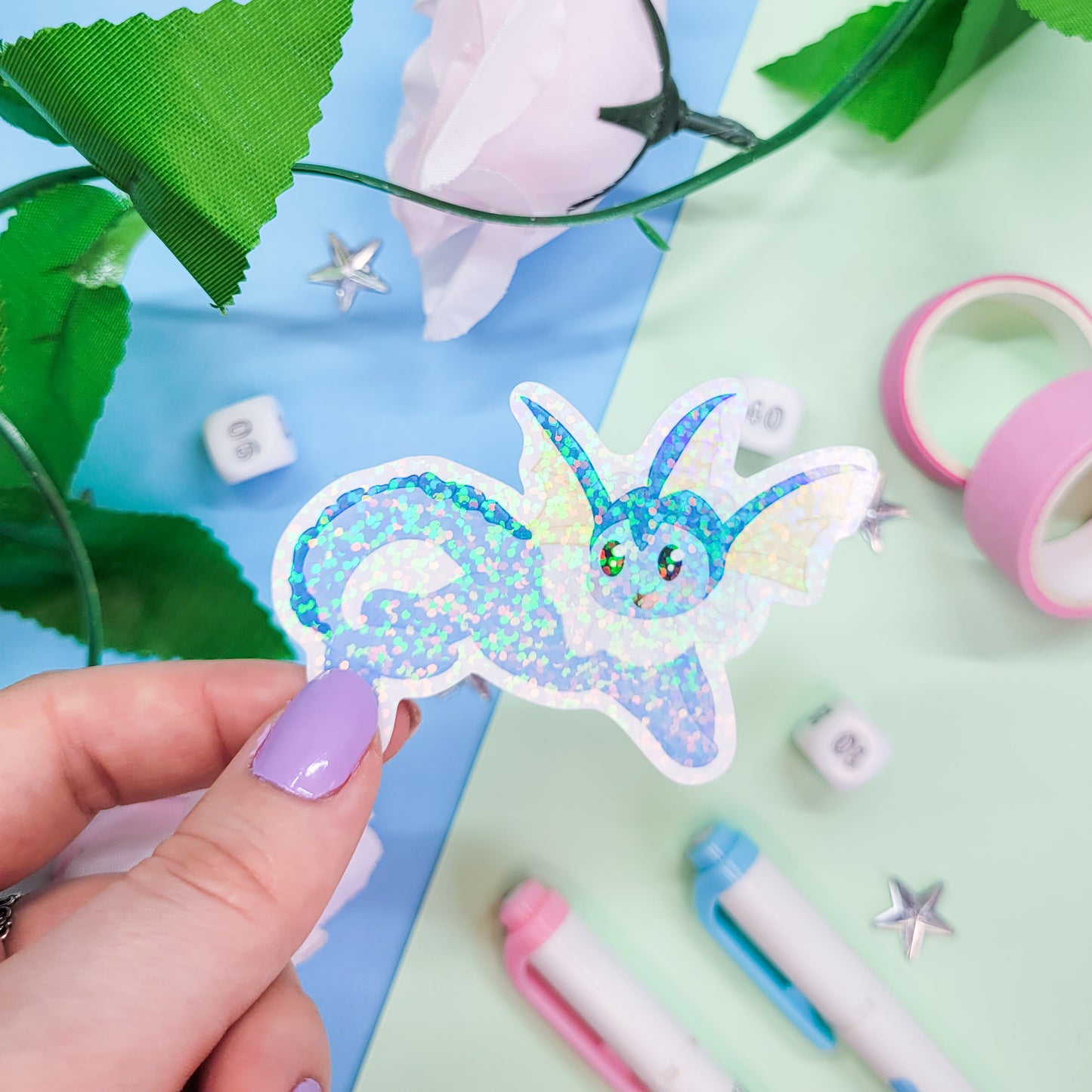 Eeveelutions pack one stickers, Featurs 5 pokemon stickers including eevee, Vaporeon, Jolteon, Flareon, Espeon