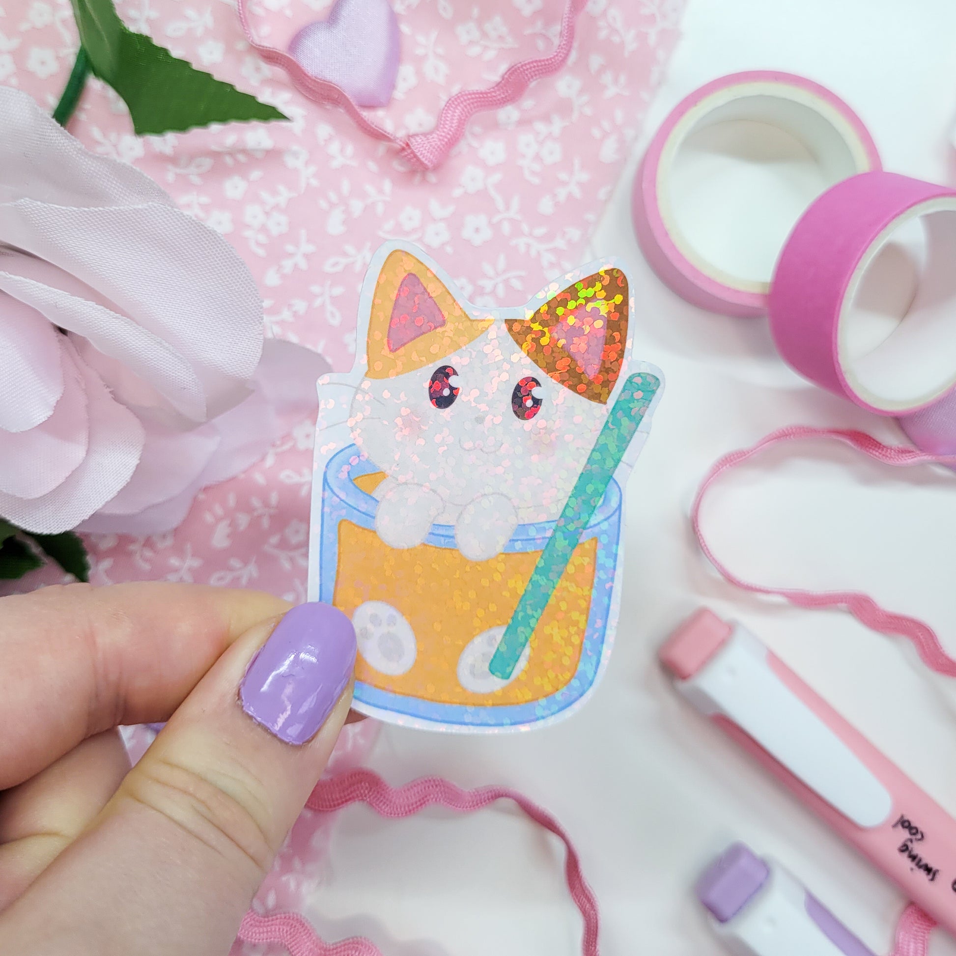 Cute cats stickers doing silly things