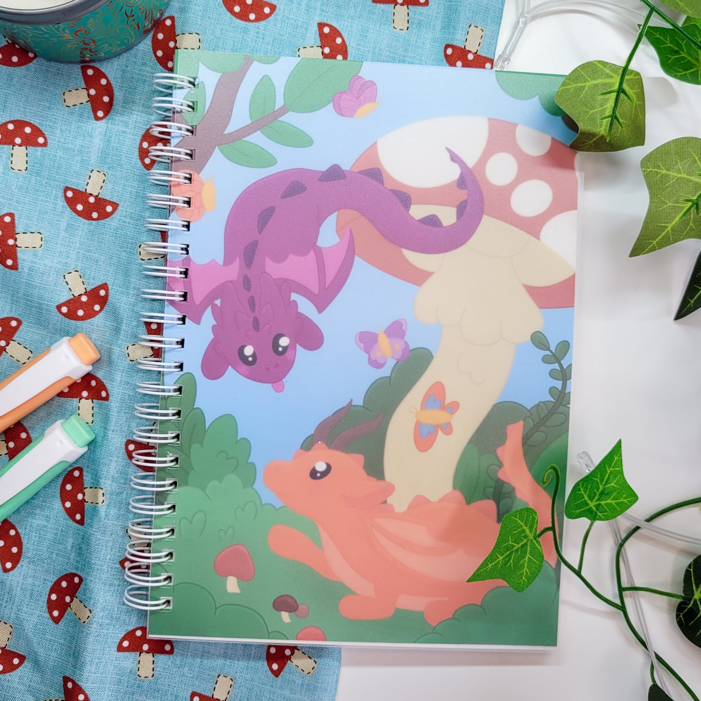 Reusable Sticker Book, Cute Dragons Forest Scene Sticker book