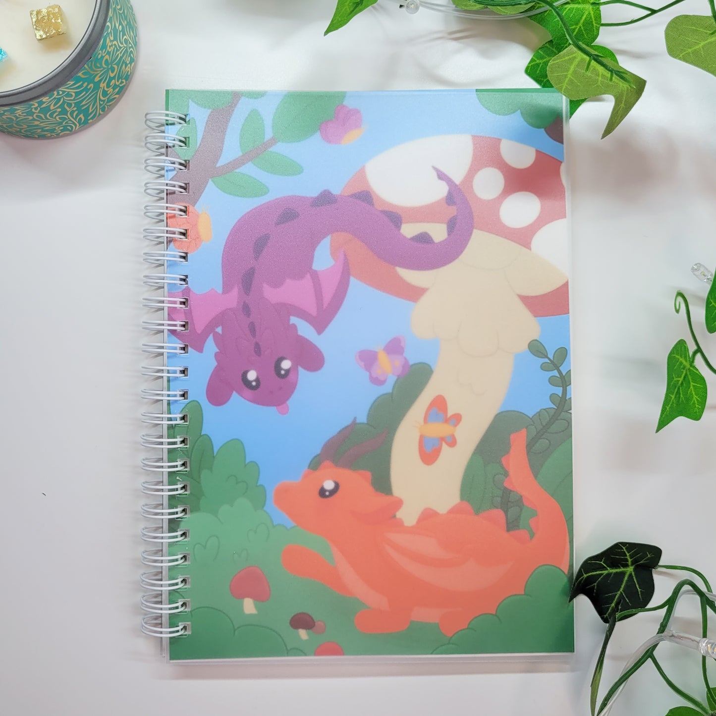 Reusable Sticker Book, Cute Dragons Forest Scene Sticker book