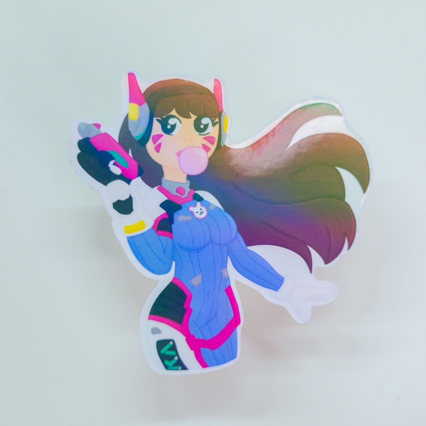 This sticker is perfect for any Overwatch fan! Featuring D.va in her classic skin.