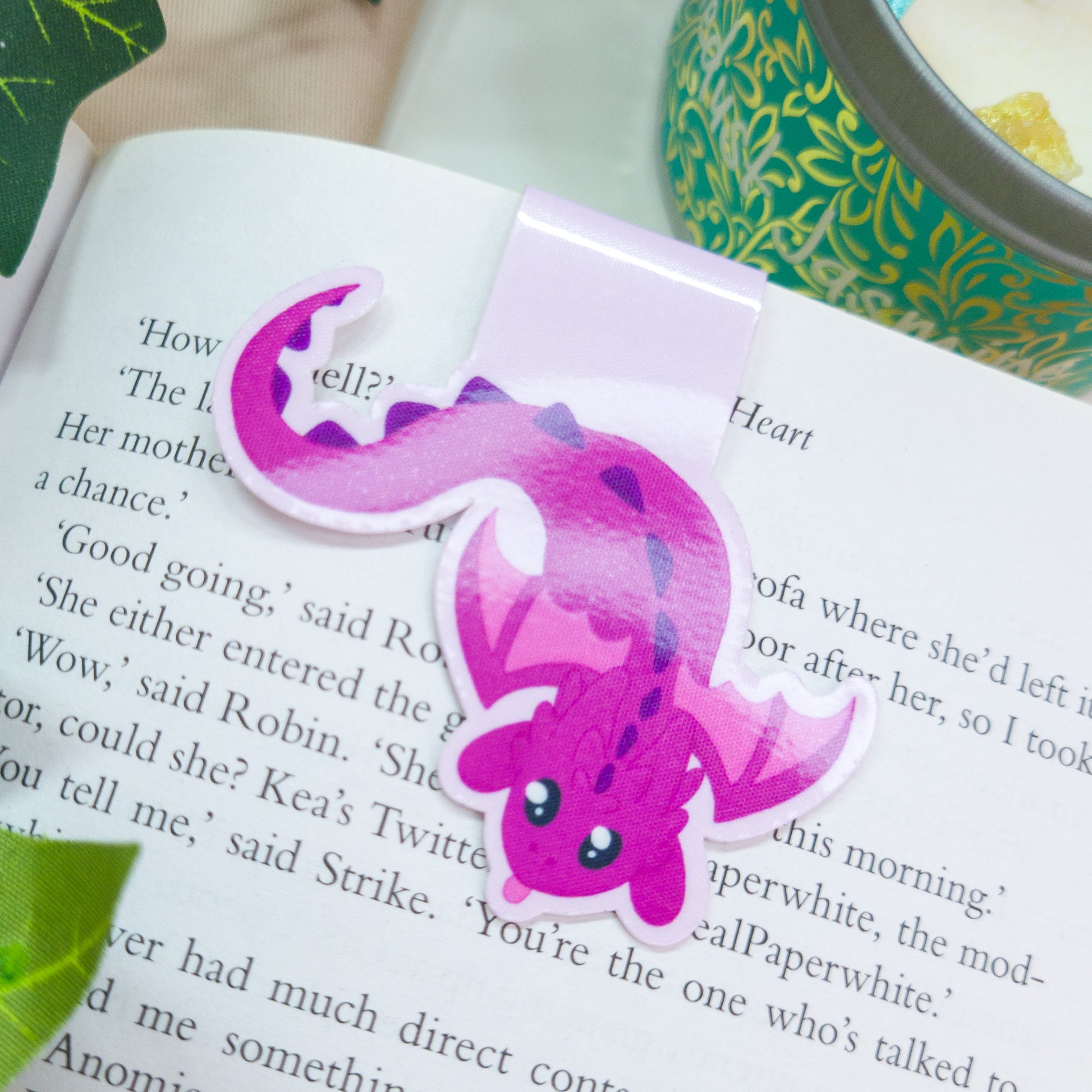 cute purple dragon magnetic bookmark