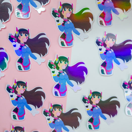 This sticker is perfect for any Overwatch fan! Featuring D.va in her classic skin.