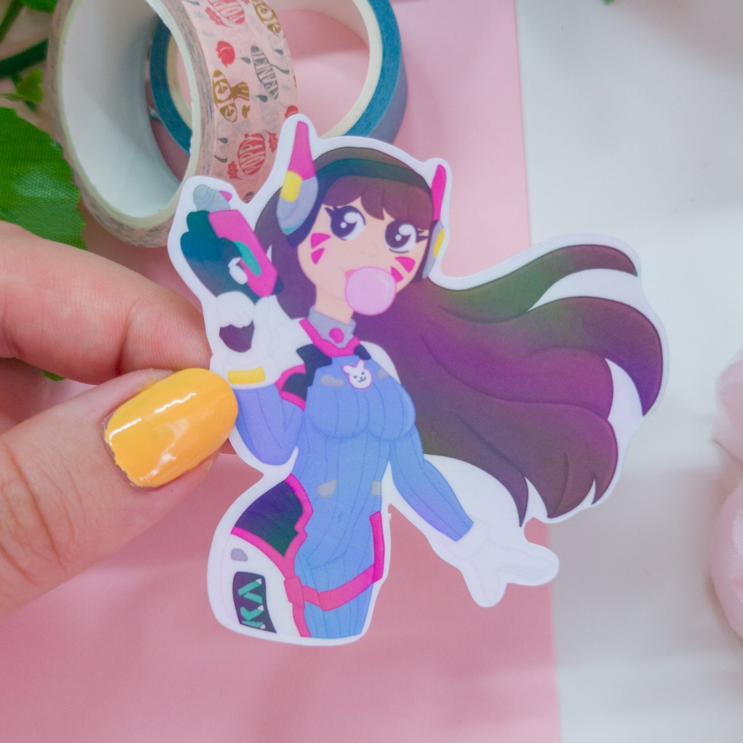 This sticker is perfect for any Overwatch fan! Featuring D.va in her classic skin.