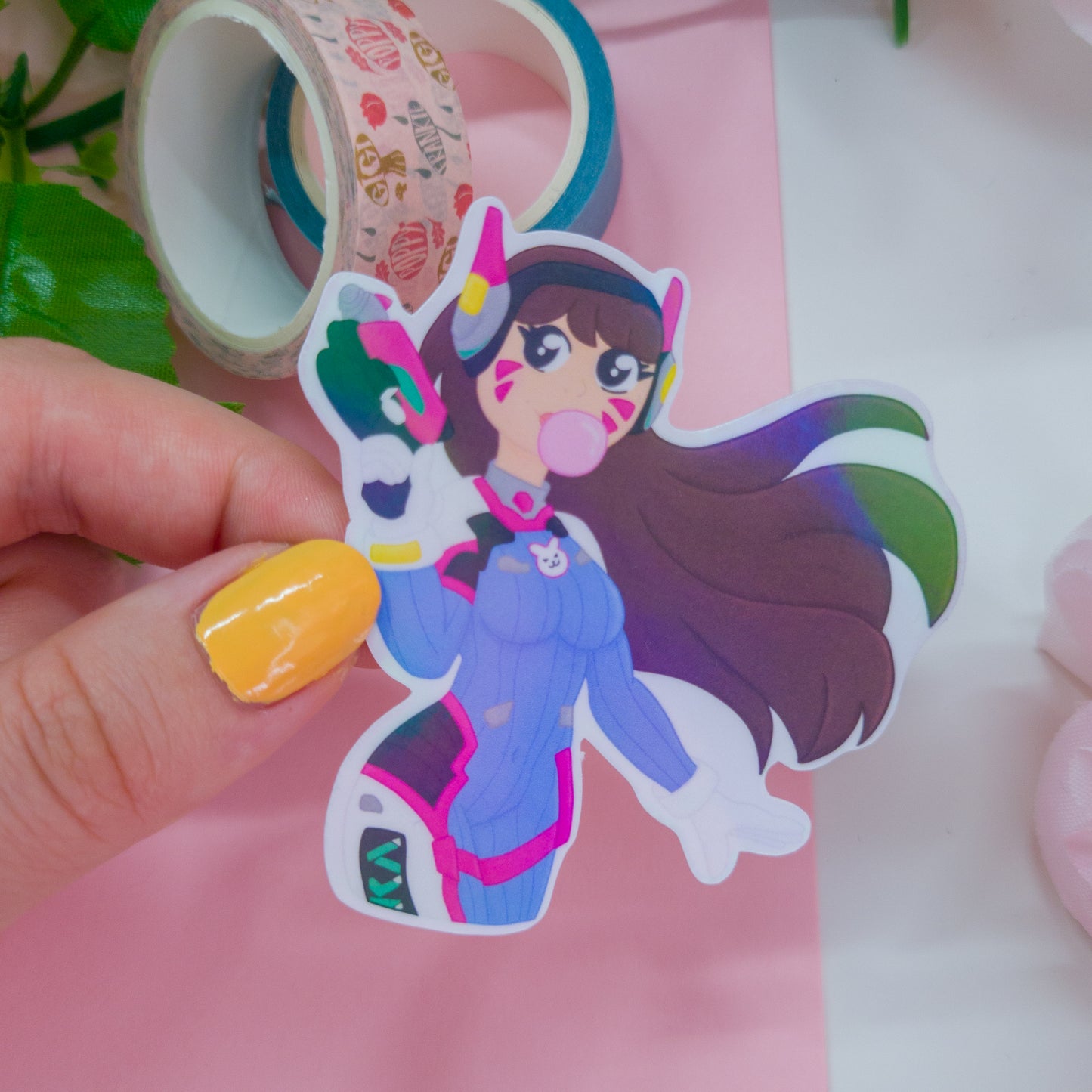 This sticker is perfect for any Overwatch fan! Featuring D.va in her classic skin.