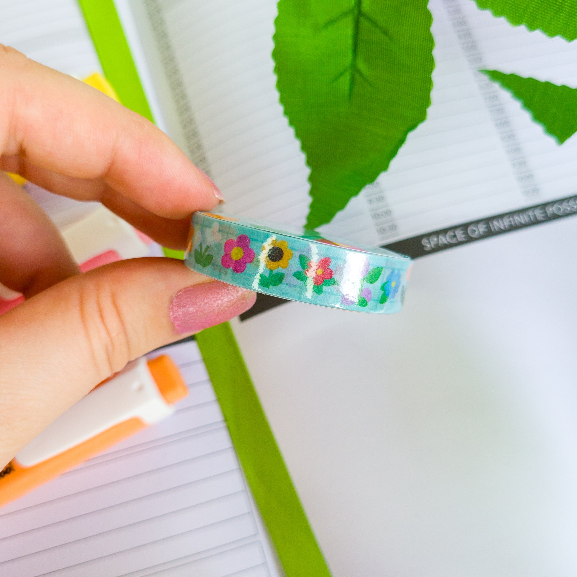 Stardew valley inspired floral washi tape, 1cm wide