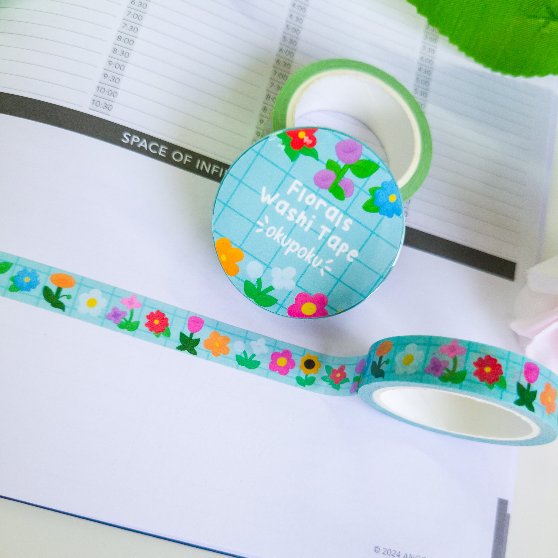 Stardew valley inspired floral washi tape, 1cm wide