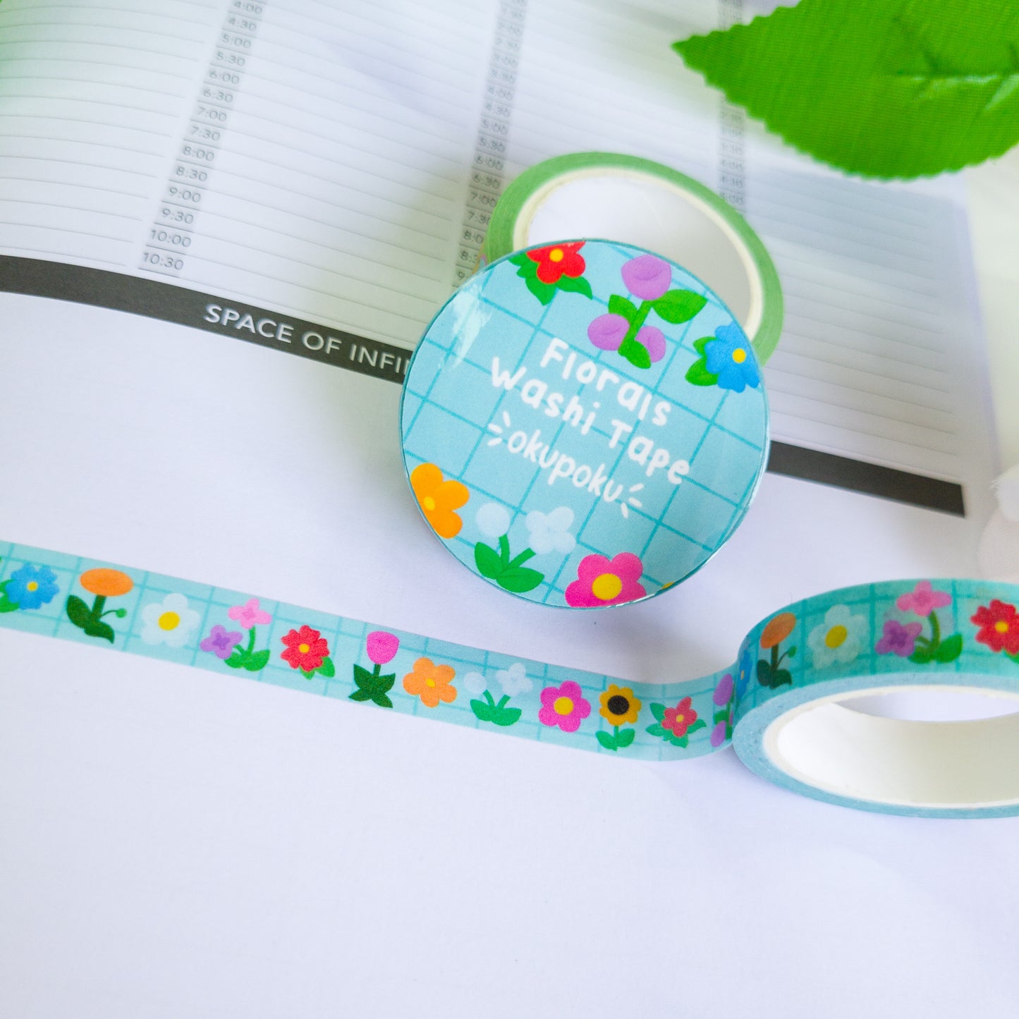 Stardew valley inspired floral washi tape, 1cm wide