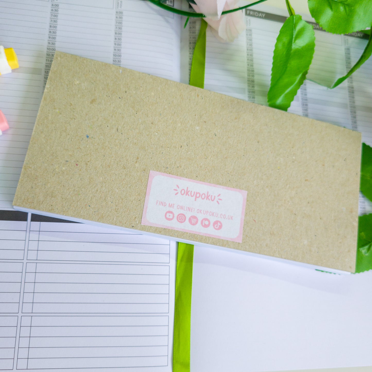 Bookish bugs weekly planner, shown in use, great for ADHD planning