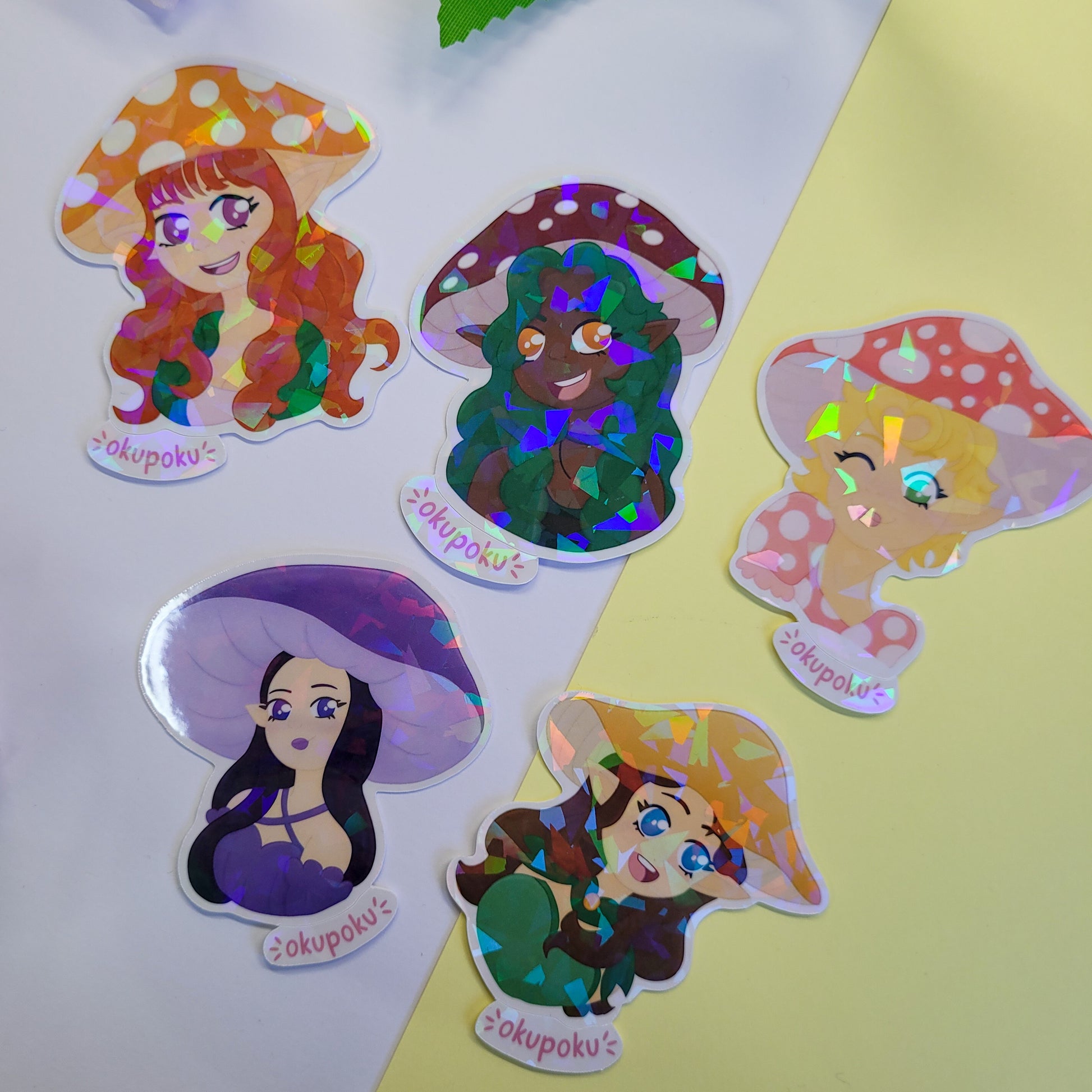 cute Mushroom girls stickers