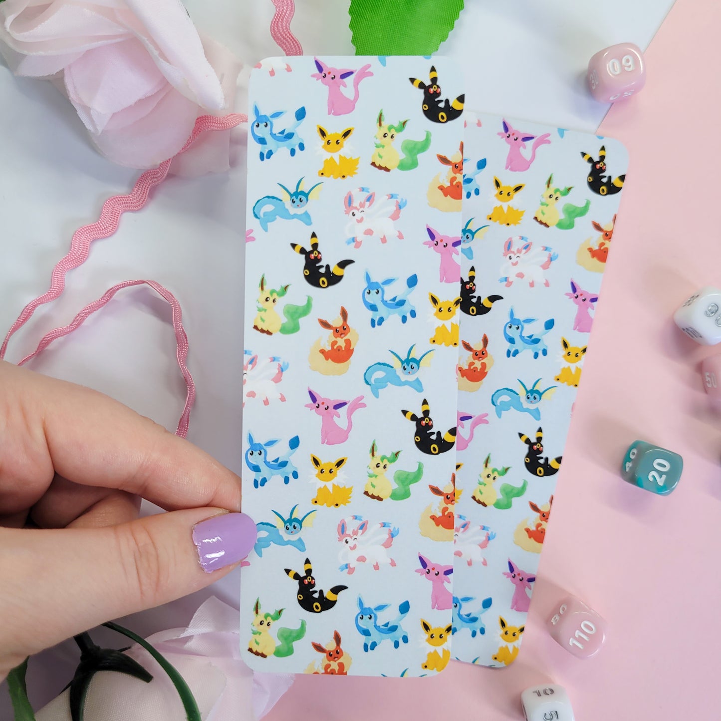 eeveelutions bookmark, pocket monster bookmark design