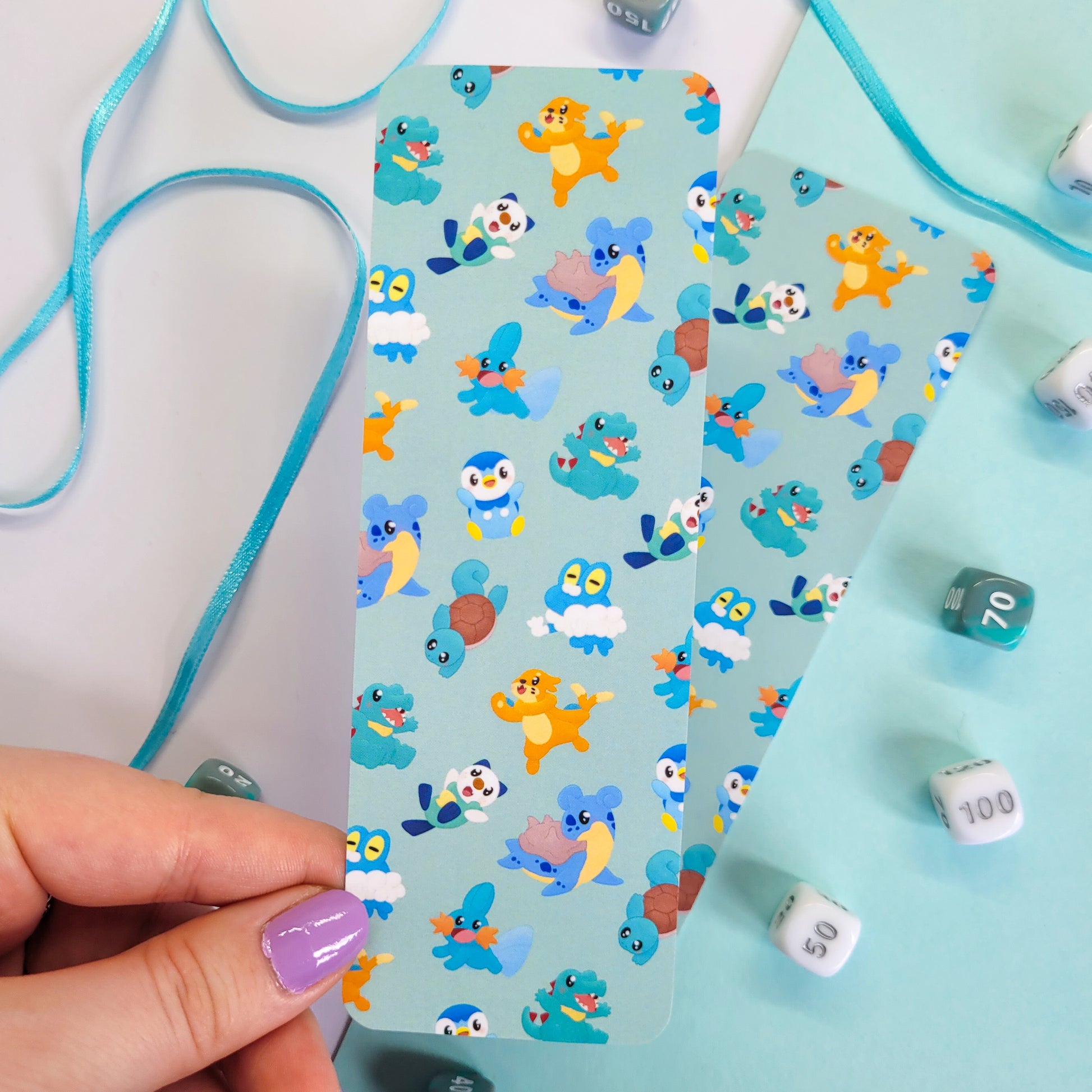 Cute water type pokemon bookmark