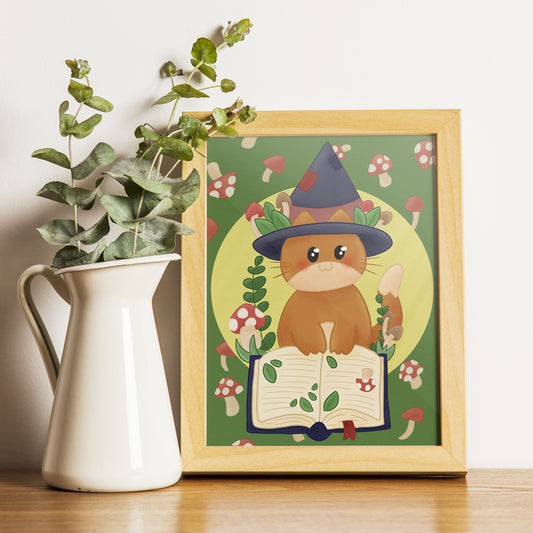 Witch Cat Art Print
