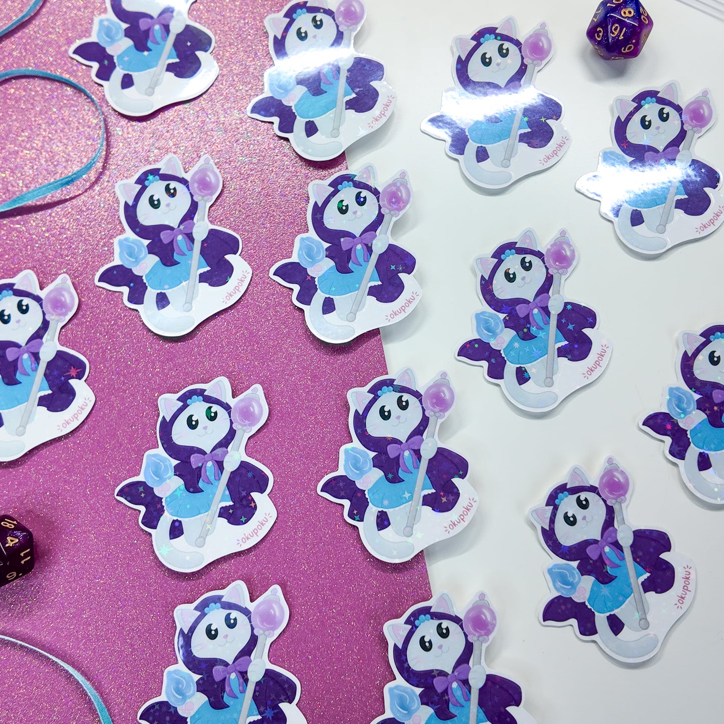 Mage Kitty, Magical Cat, D&D Planner Sticker