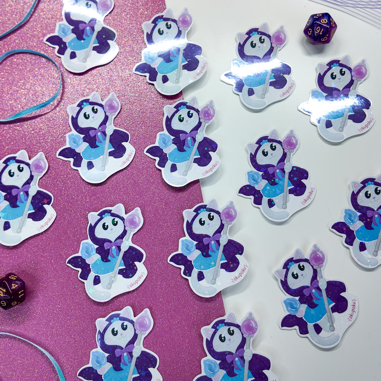 Mage Kitty, Magical Cat, D&D Planner Sticker