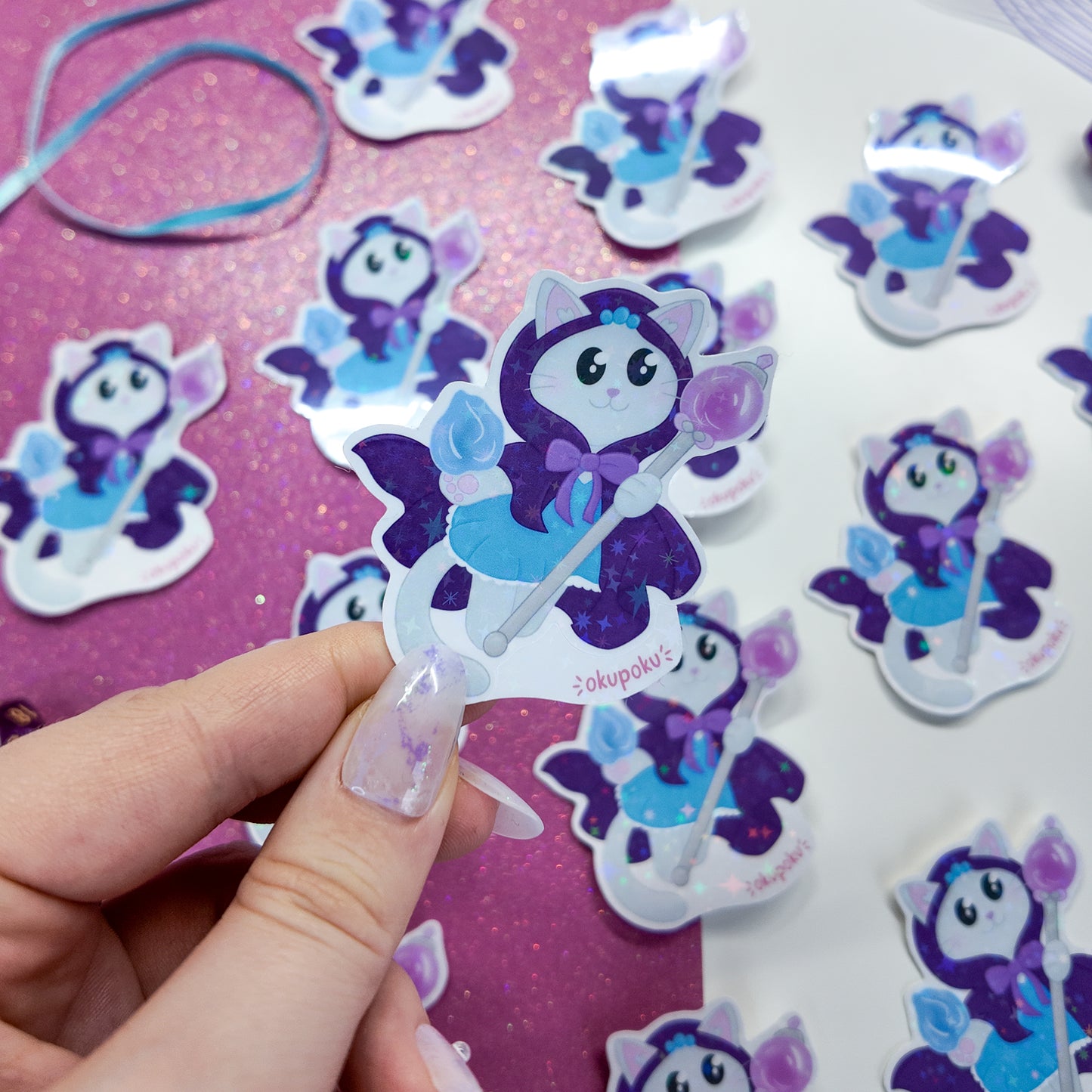 Mage Kitty, Magical Cat, D&D Planner Sticker