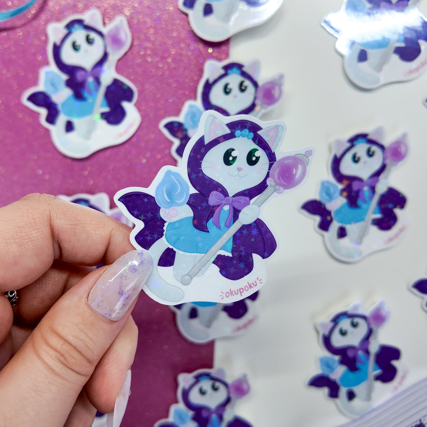 Mage Kitty, Magical Cat, D&D Planner Sticker