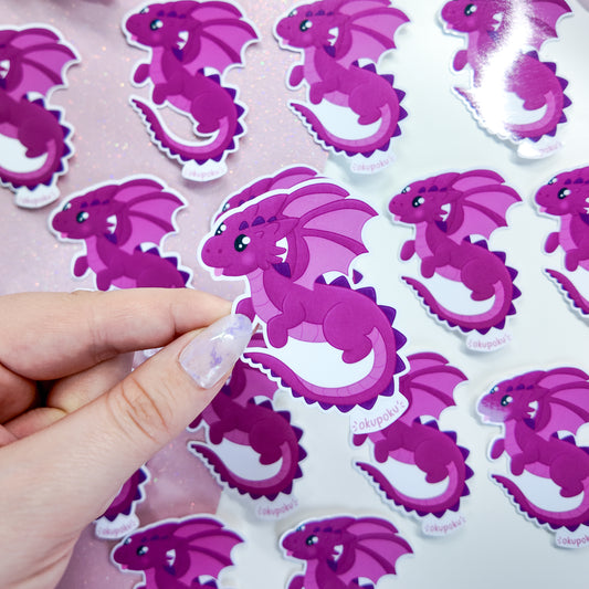 Blep Flying Dragon Sticker, D&D Planner Sticker