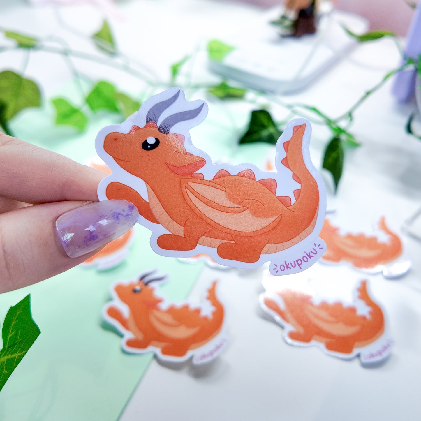 Mimo the Forest Dragon Sticker, D&D Planner Sticker