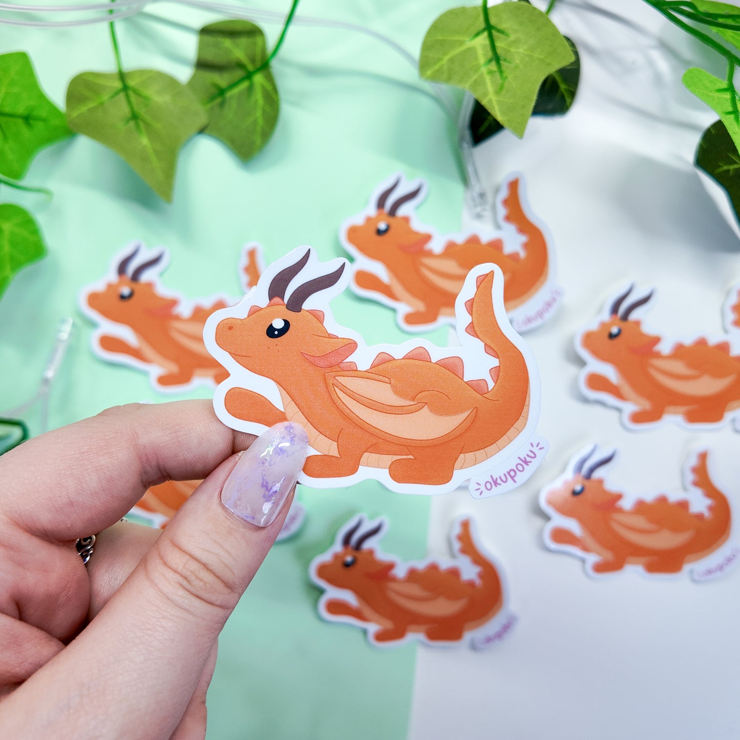 Mimo the Forest Dragon Sticker, D&D Planner Sticker