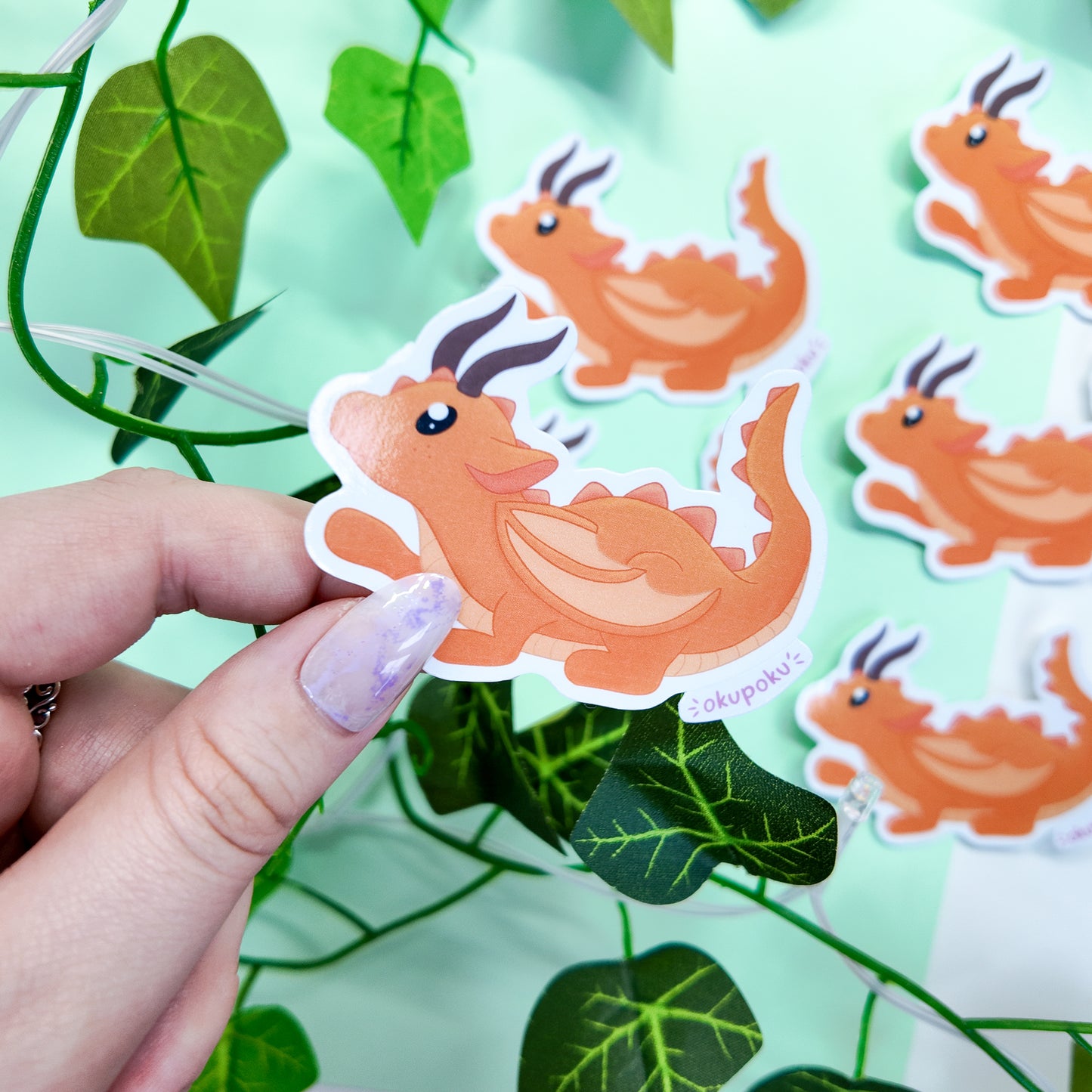 Mimo the Forest Dragon Sticker, D&D Planner Sticker