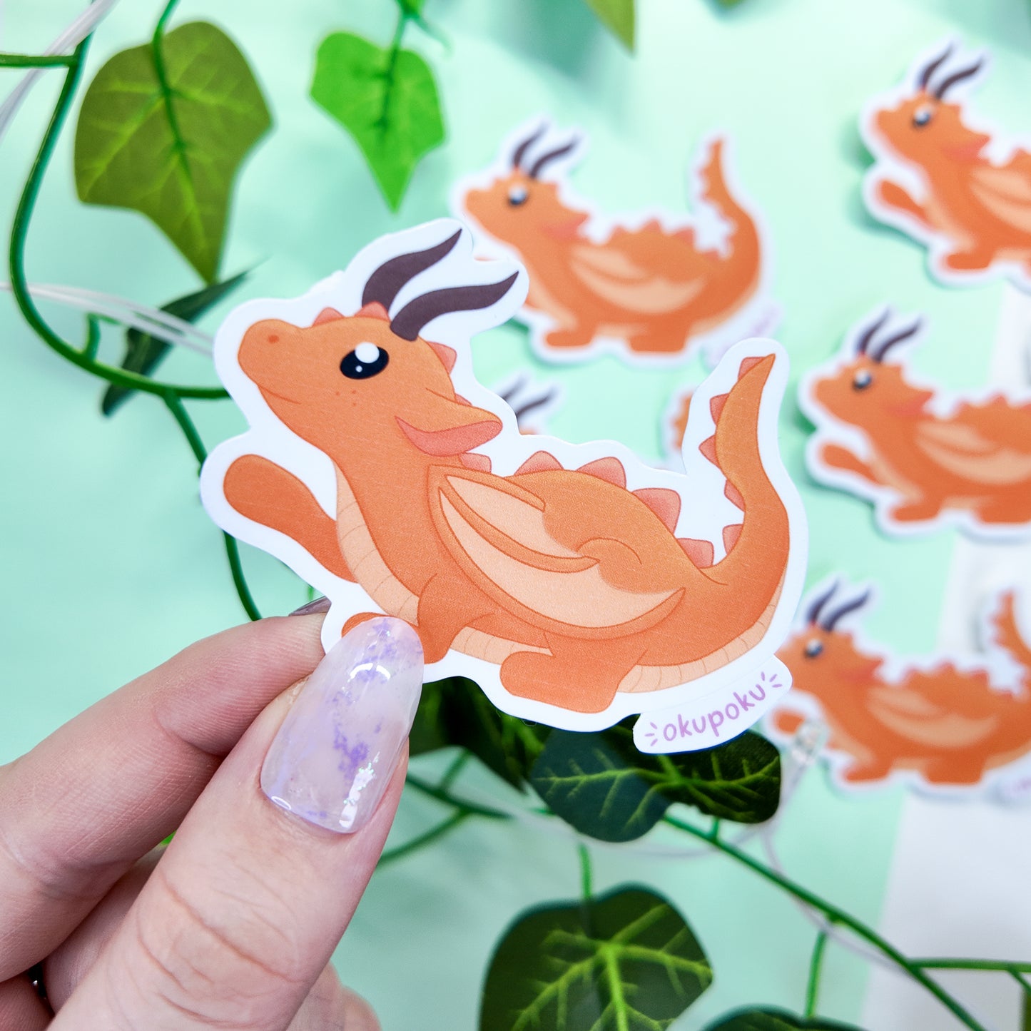 Mimo the Forest Dragon Sticker, D&D Planner Sticker