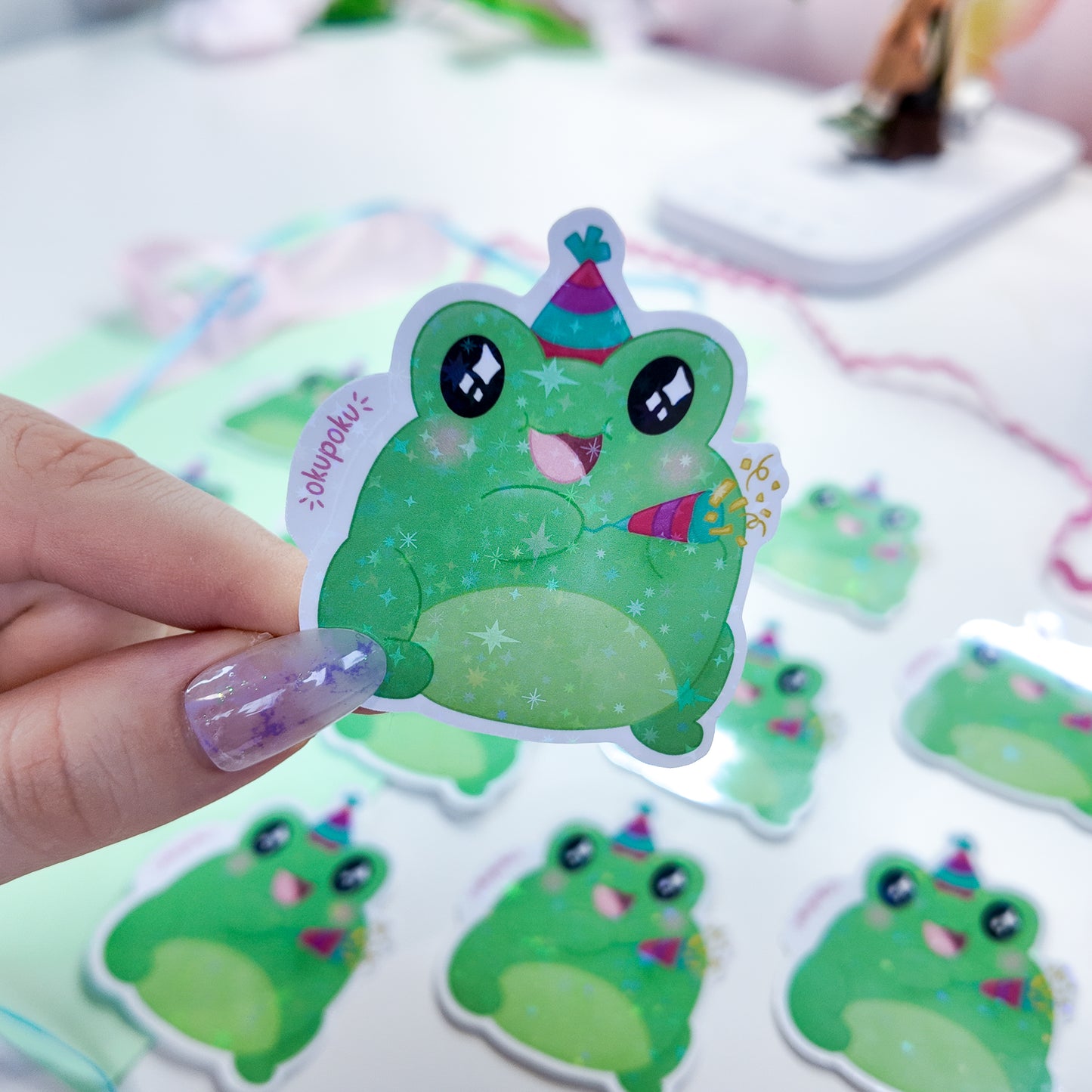 Fribbit the Silly Frog Sticker