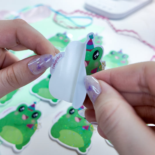 Fribbit the Silly Frog Sticker