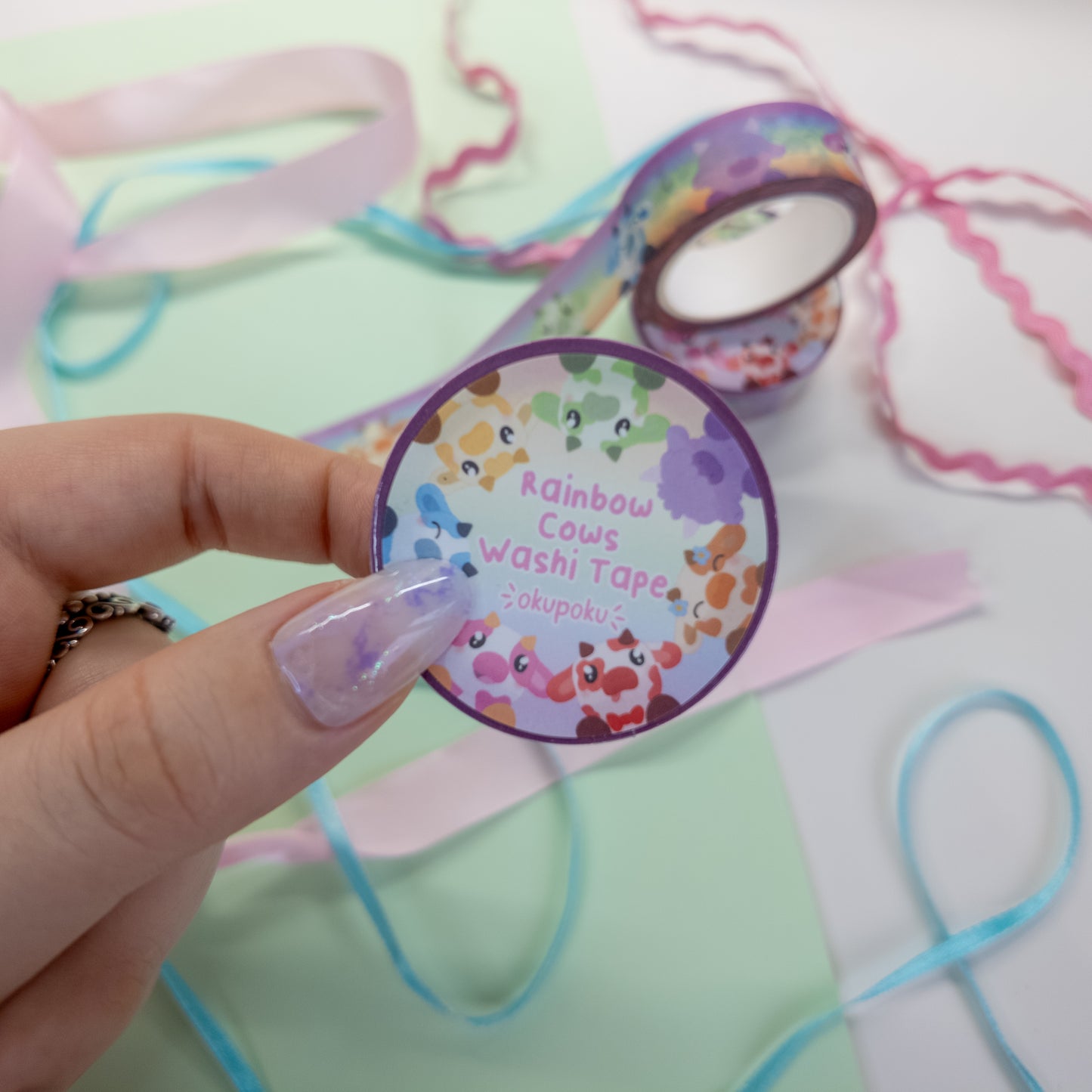 Rainbow Cows Washi Tape