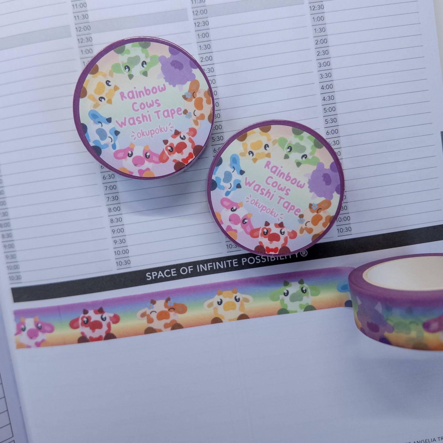 Rainbow Cows Washi Tape