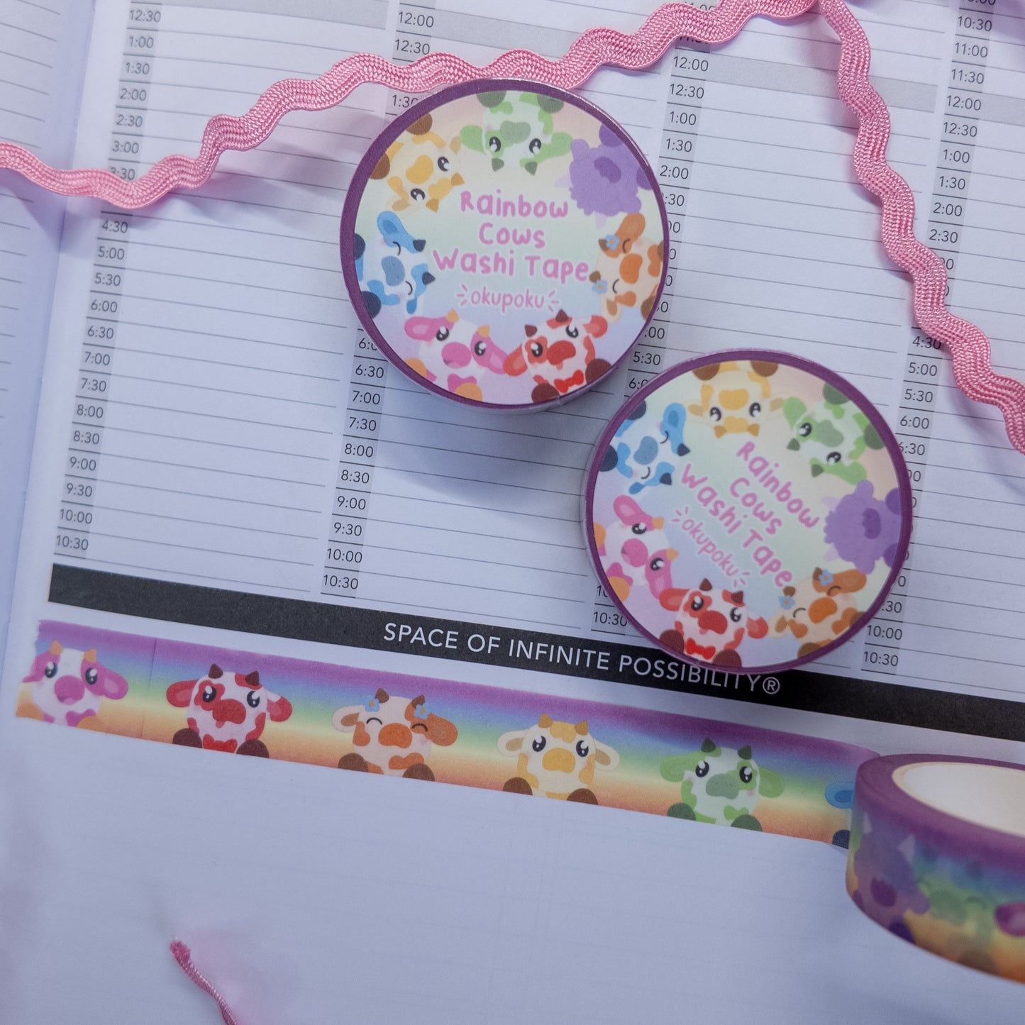 Rainbow Cows Washi Tape