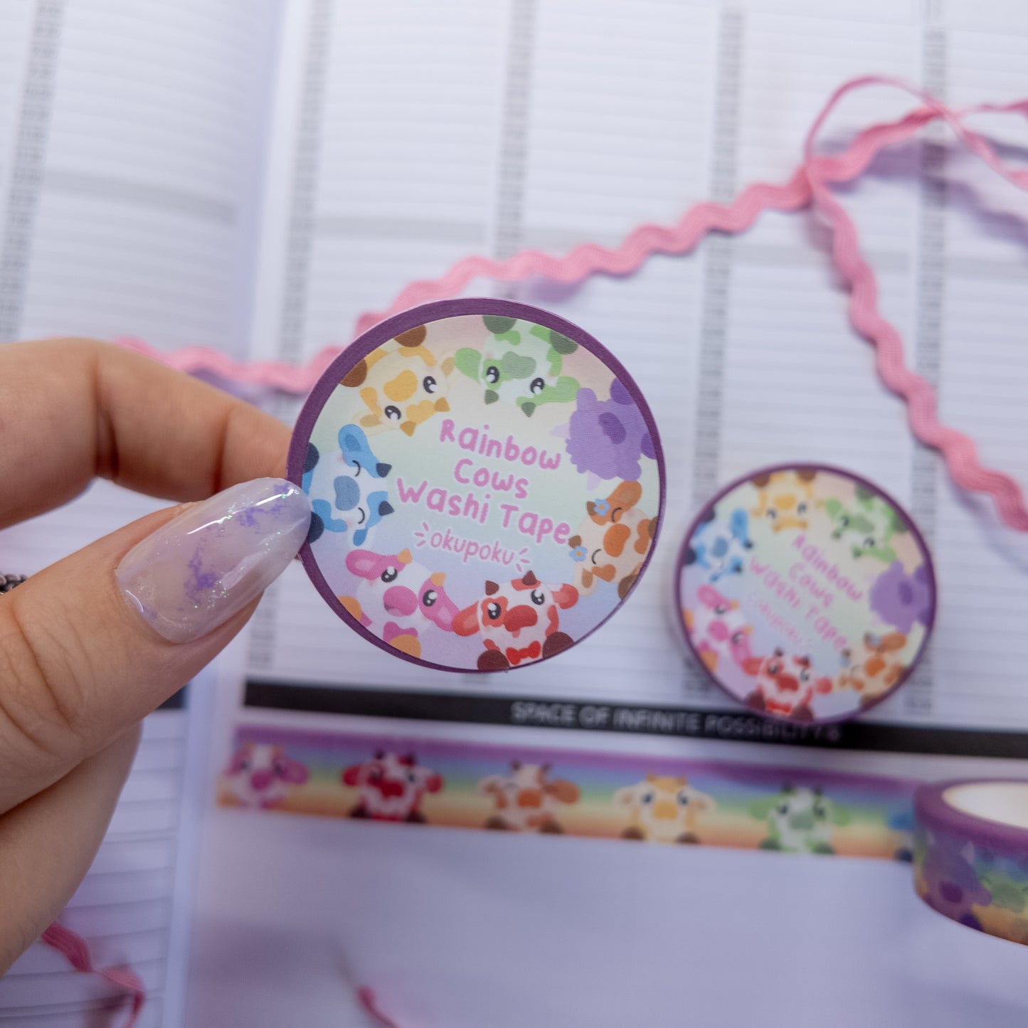 Rainbow Cows Washi Tape
