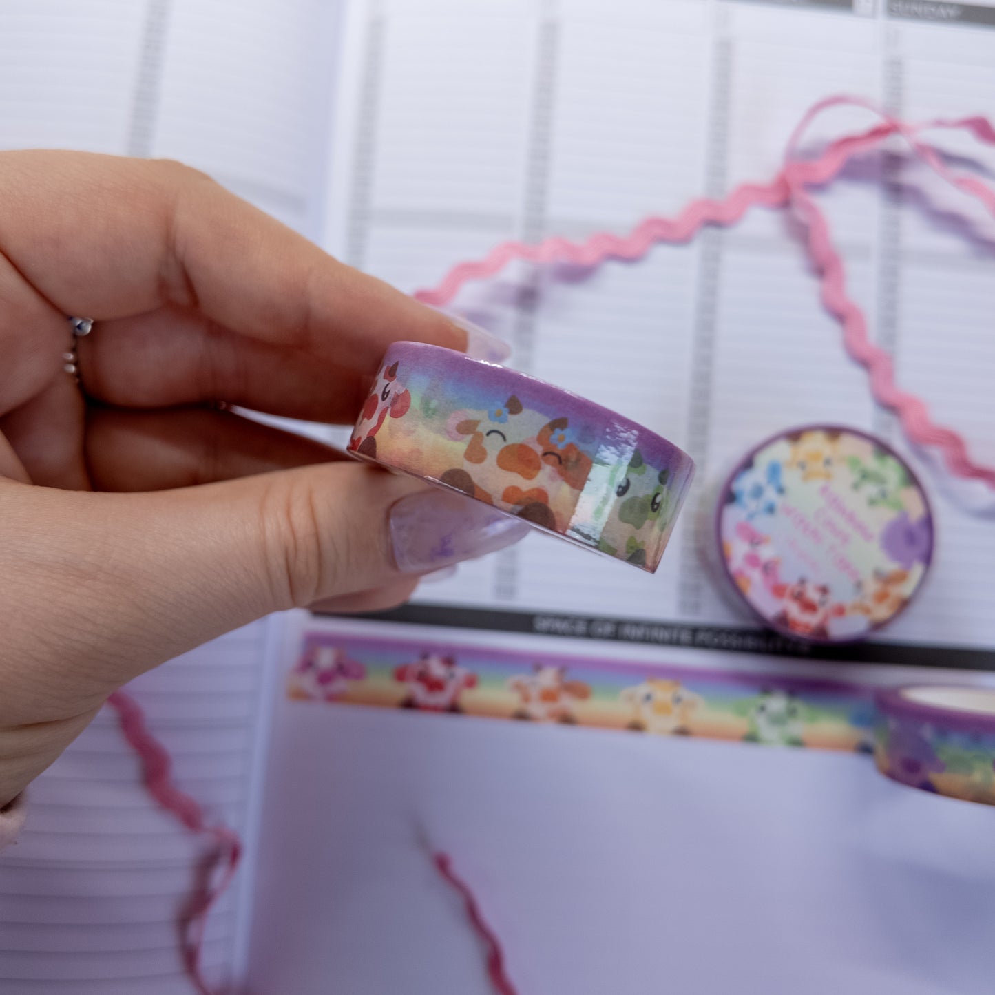 Rainbow Cows Washi Tape