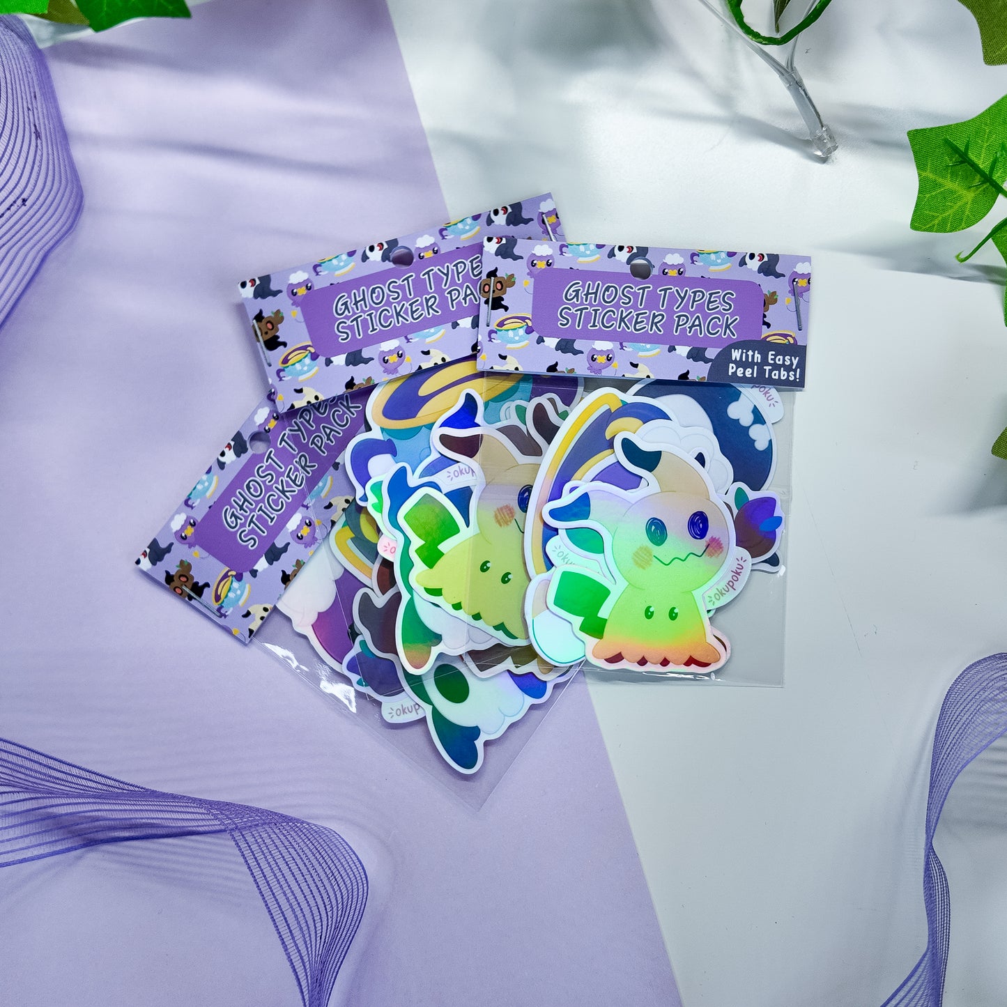 Ghost Type Pokemon Sticker Pack