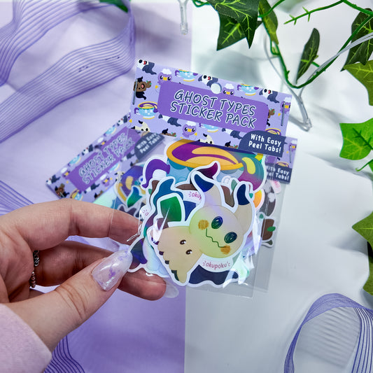 Ghost Type Pokemon Sticker Pack