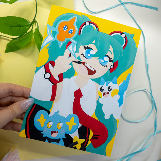 Hatsune Miku x Pokemon Electric Type Trainer