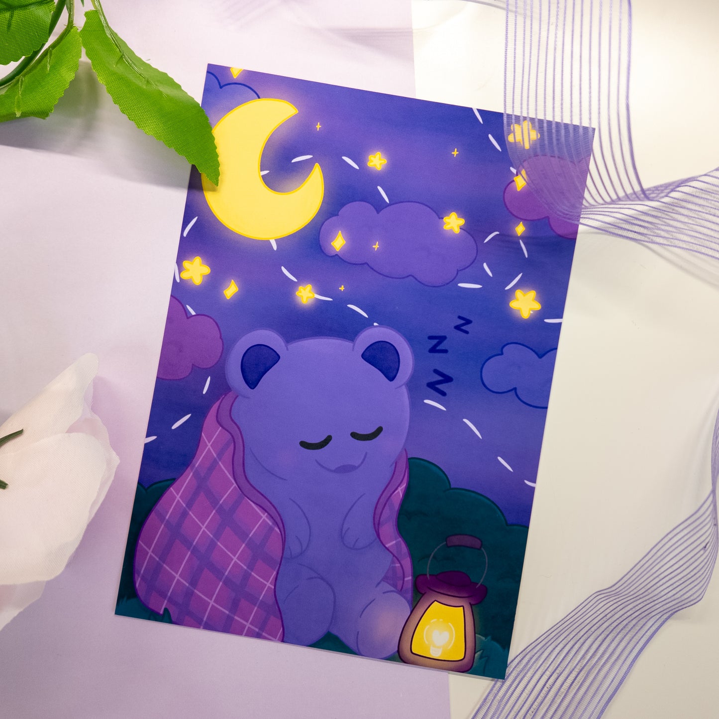 Sleepy Bear Art Print