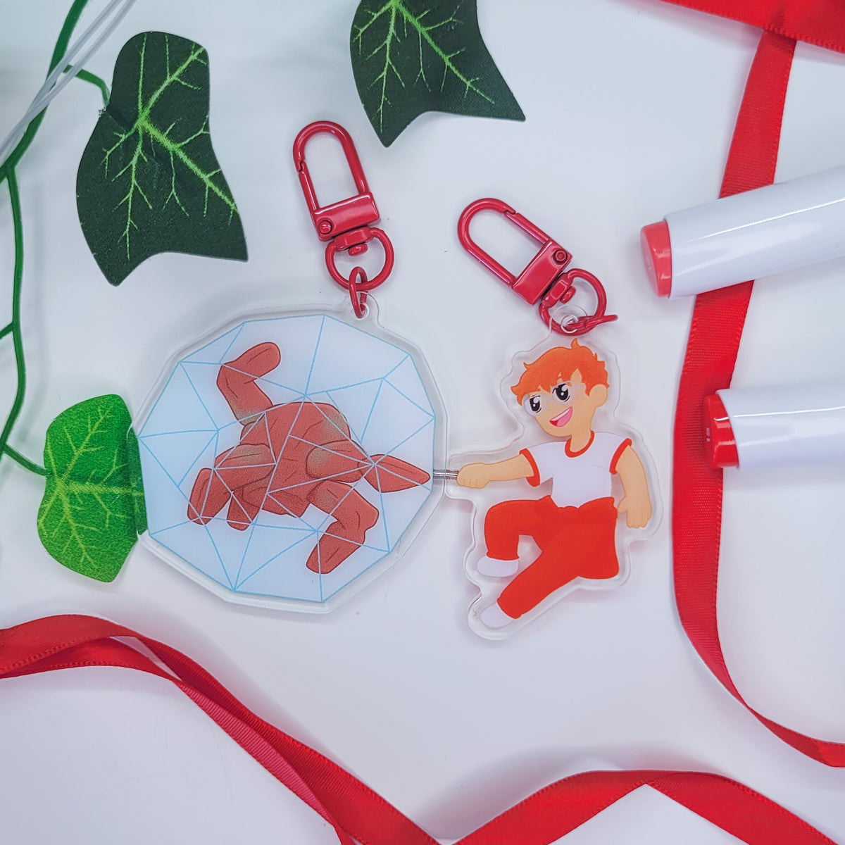 Rocky and Grace keychains from Project Hail Mary