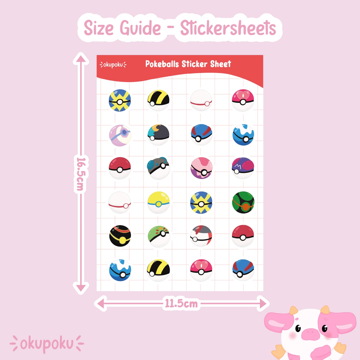 Pokeballs Planner Sticker Sheet