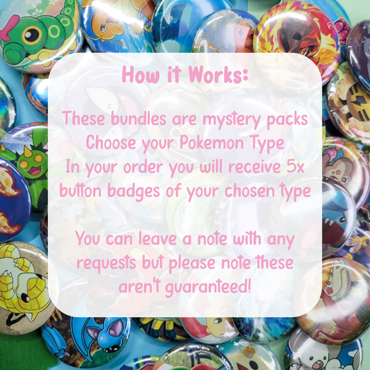 Mystery TCG Button Badges